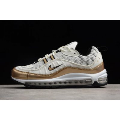 Nike Erkek Air Max 98 Uk Summit Beyaz / Metal Altın Koşu Ayakkabısı Türkiye - FNA8MRYC